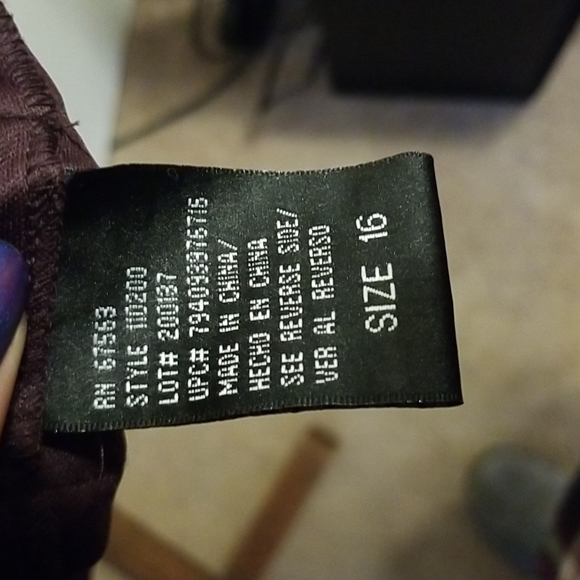 Sleeveless eggplant/plum ruffled dress with jeweled neckline - Picture 6 of 13